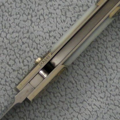 Durvyn Howard Custom Knife Mother of Pearl Automatic Engraved by Ron Skaggs - Image 4
