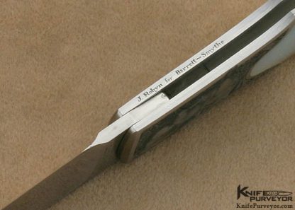 Durvyn Howard Custom Knife Jon Robyn Engraved Pearl Lockback - Image 9