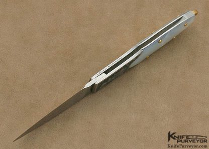 Durvyn Howard Custom Knife Jon Robyn Engraved Pearl Lockback - Image 8