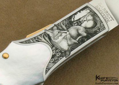 Durvyn Howard Custom Knife Jon Robyn Engraved Pearl Lockback - Image 6