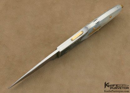 Durvyn Howard Custom Knife Jon Robyn Engraved Pearl Lockback - Image 7