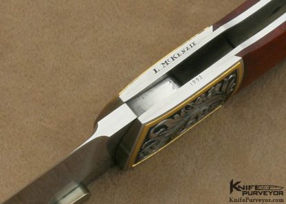 Durvyn Howard Custom Knife Lynton McKenzie Engraved Pink Ivory Lockback - Image 6