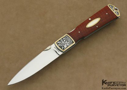 Durvyn Howard Custom Knife Lynton McKenzie Engraved Pink Ivory Lockback