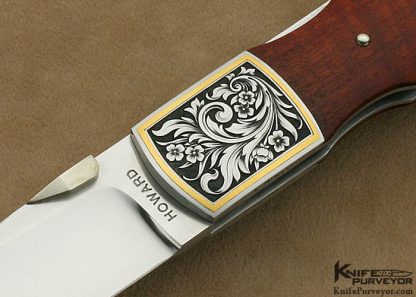Durvyn Howard Custom Knife Lynton McKenzie Engraved Pink Ivory Lockback - Image 2