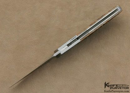 Durvyn Howard Custom Knife Jon Robyn Engraved Jigged Bone Front Lock made for Barrett Smythe - Image 8