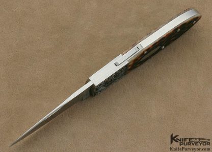Durvyn Howard Custom Knife Jon Robyn Engraved Jigged Bone Front Lock made for Barrett Smythe - Image 6