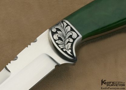 Dusty Moulton Custom Knife Sole Authorhsip Engraved Jade Wasp - Image 2