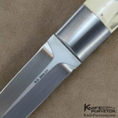 Russell Easler Custom Knife Denise Kondria Scrimmed Pre-Ban Ivory Boot Knife - Image 2