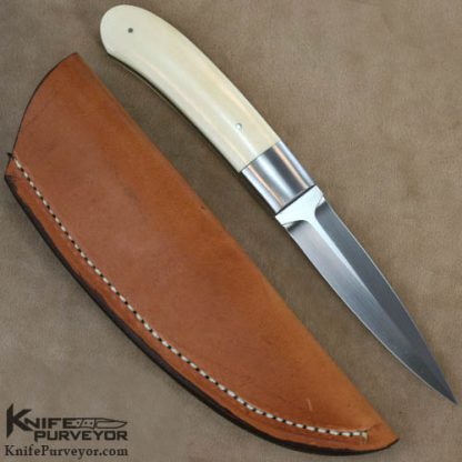 Russell Easler Custom Knife Denise Kondria Scrimmed Pre-Ban Ivory Boot Knife - Image 5