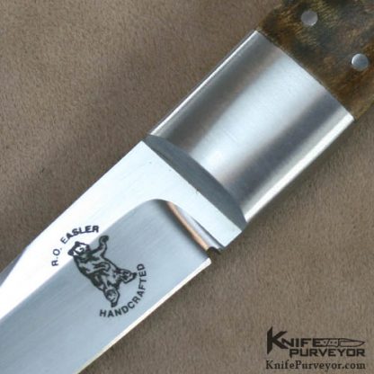 Russell Easler Custom Knife Tiger Striped Maple Tanto - Image 2