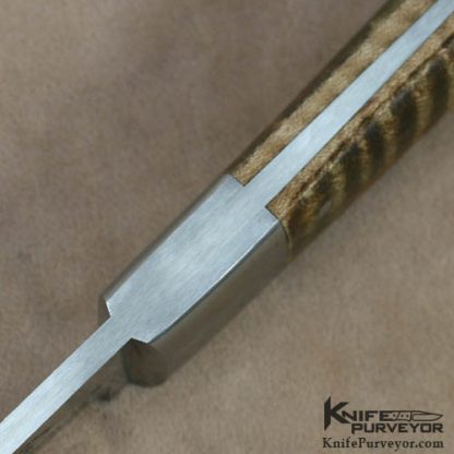 Russell Easler Custom Knife Tiger Striped Maple Tanto - Image 3