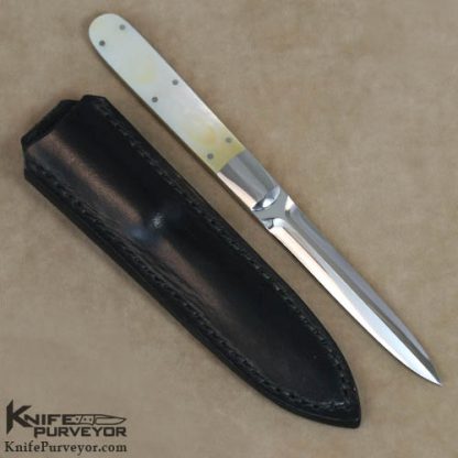 Rick Eaton Custom Knife South Sea Goldlip Pearl Dagger - Image 3