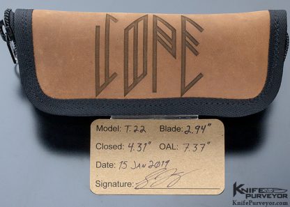 Ed Cope Custom Knife T-22 Titanium Frame Lock Flipper - Image 8