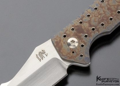 Ed Cope Custom Knife T-22 Titanium Frame Lock Flipper - Image 2