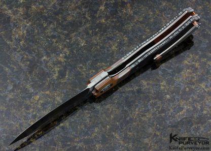 Eddie Baca Custom Knife Cetek, Copper, Super Conductor and Hand Rubbed Satin Finished CPM-154 "Big Bad Wolf" Flipper Linerlock - Image 5
