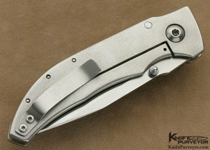 Eddie J. Baca Custom Knives S-30V & Orange Peel Finish Titanium Frame Lock - Image 3