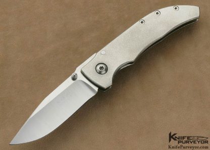Eddie J. Baca Custom Knives S-30V & Orange Peel Finish Titanium Frame Lock