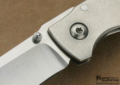 Eddie J. Baca Custom Knives S-30V & Orange Peel Finish Titanium Frame Lock - Image 2