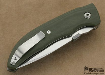 Eddie J. Baca Custom Knife S-30V & Green G10 "AK" Linerlock - Image 3