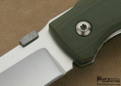 Eddie J. Baca Custom Knife S-30V & Green G10 "AK" Linerlock - Image 2