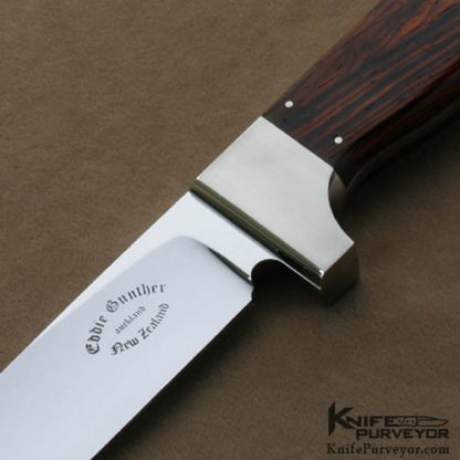 Eddie Gunther Custom Knives Cocobolo Drop Point Hunter - Image 2