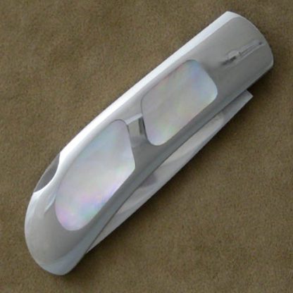Eldon Petersen Custom Knife Double Mother of Pearl Interframe Lockback - Image 2