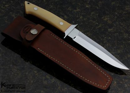 Elton Misner Custom Knife Bone Linen Micarta Bob Loveless Style Dixon Fighter - Image 3