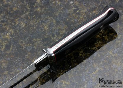 Elton Misner Custom Knife Black Micarta Bob Loveless Style Symmetrical Dagger - Image 5