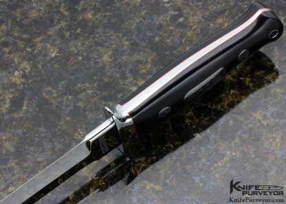 Elton Misner Custom Knife Black Micarta Bob Loveless Style Symmetrical Dagger - Image 4