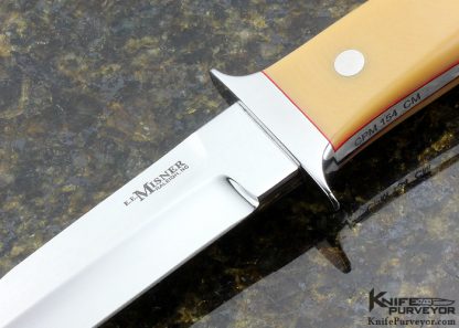 Elton Misner Custom Knife Bone Linen Micarta Bob Loveless Style Dixon Fighter - Image 2