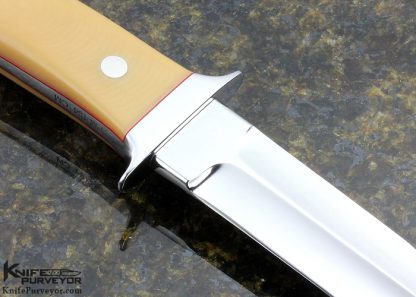 Elton Misner Custom Knife Bone Linen Micarta Bob Loveless Style Dixon Fighter - Image 4