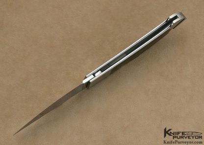 Emmauel Esposito Custom Knife Multiple Black Lip Tahitian Pearl Shell Inlaid "Rhino HT" Lockback - Image 7