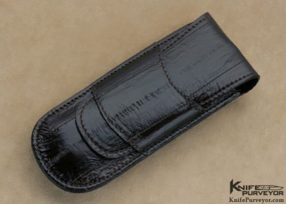 Emmauel Esposito Custom Knife Multiple Black Lip Tahitian Pearl Shell Inlaid "Rhino HT" Lockback - Image 8