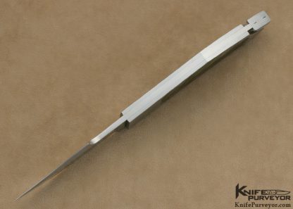 Emmauel Esposito Custom Knife Multiple Black Lip Tahitian Pearl Shell Inlaid "Rhino HT" Lockback - Image 5