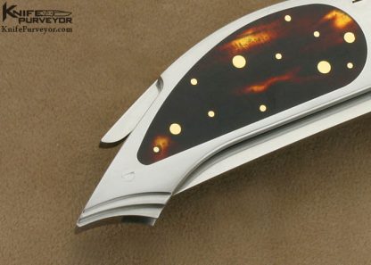 Emmanuel Esposito Custom Knife Exotic Material with 14 Kt Gold Dots - Image 4