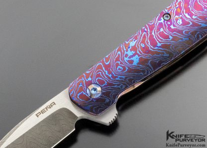 Enrique Pena Custom Knife Mokuti Wicked Swayback Flipper - Image 2