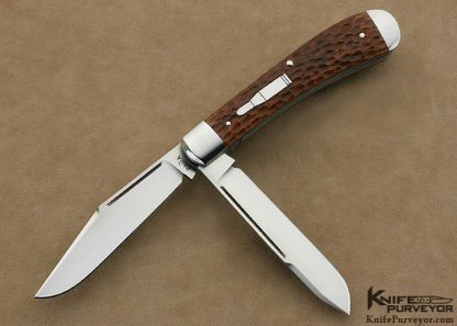 Enrique Pena Custom Knife Jigged Bone "Hunter Trader Trapper" Slipjoint