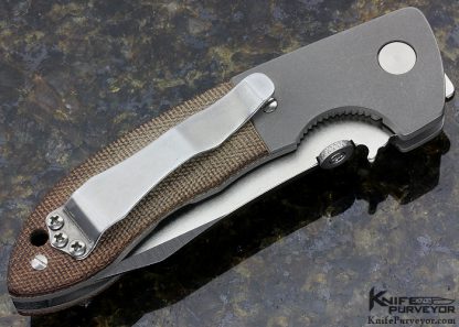 Ernie Emerson Custom Knife Mini CQC 8  Canvas Micarta Linerlock - Image 3
