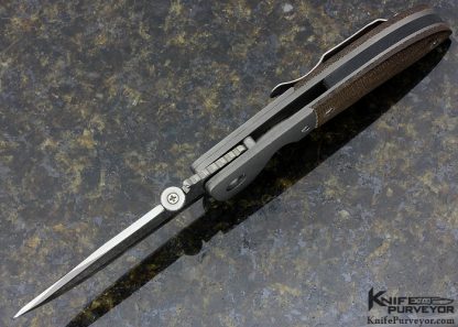 Ernie Emerson Custom Knife Mini CQC 8  Canvas Micarta Linerlock - Image 4