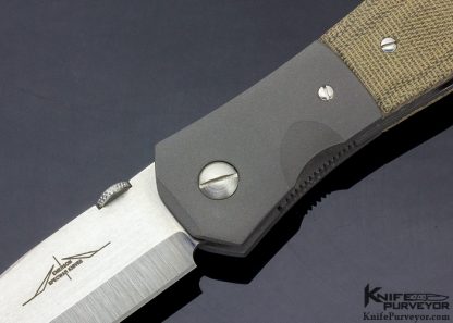 Ernie Emerson Custom Knife Canvas Micarta MV-4 Linerlock - Image 2
