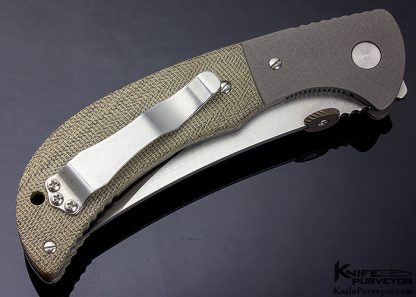 Ernie Emerson Custom Knife P-Tac Canvas Micarta Linerlock - Image 3