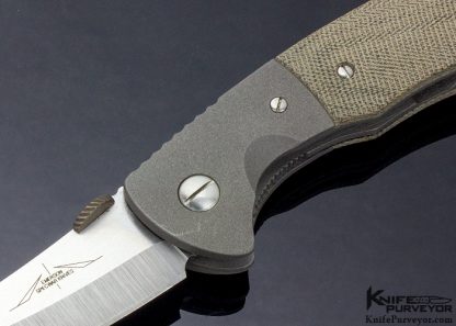 Ernie Emerson Custom Knife P-Tac Canvas Micarta Linerlock - Image 2