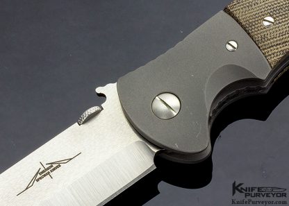 Ernie Emerson Custom Knife CQC-13 with Brown Canvas Micarta - Image 2