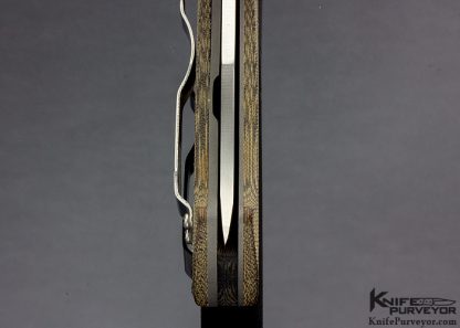 Ernie Emerson Custom Knife CQC-13 with Brown Canvas Micarta - Image 6