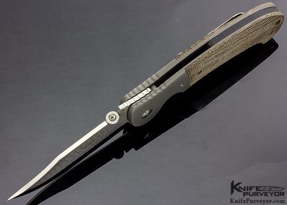 Ernie Emerson Custom Knife CQC-13 with Brown Canvas Micarta - Image 4