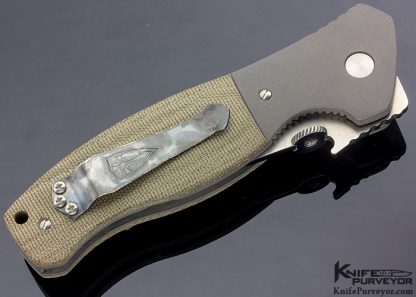 Ernie Emerson Custom Knife Hattin with Skull Logo & Steel Flame Shield Pocket Clip - Image 3