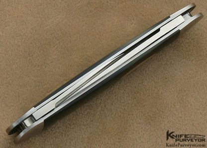 Eugene Shadley Custom Knife Black Lip Tahitian Pearl Shell Lobster Pattern Slip Joint - Image 8