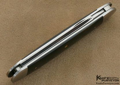 Eugene Shadley Custom Knife Black Lip Tahitian Pearl Shell Lobster Pattern Slip Joint - Image 7