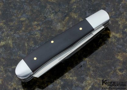 Eugene Shadley Custom Knife 2 Blade Slipjoint with Pen Shell, 14 Kt Gold Shield and Pins - Image 3
