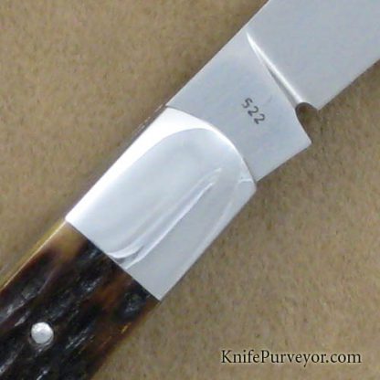 Eugene Shadley Custom Knife Brown Jigged Bone "Peanut Jack" - Image 2